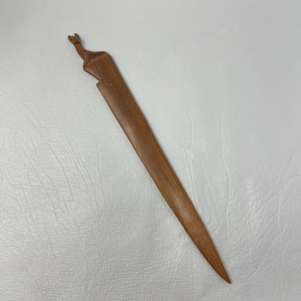 Vintage‎ Handmade Giraffe Letter Opener Hand Carved in Kenya
